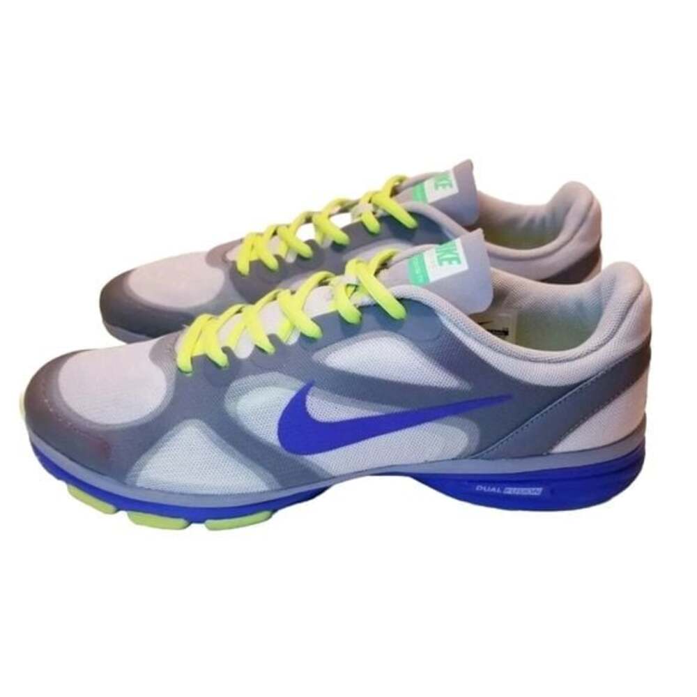 Nike Dual Fusion Run TR Wn'S Grey Volt Purple 443837-011 Size 10 Shoes/Sneakers